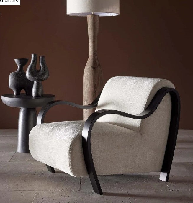 Apollo Armchair Ivory & Black