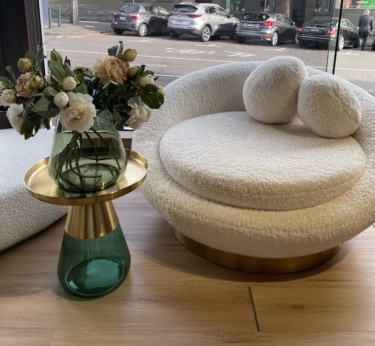 Lotus Teddy Fabric Plush Chair