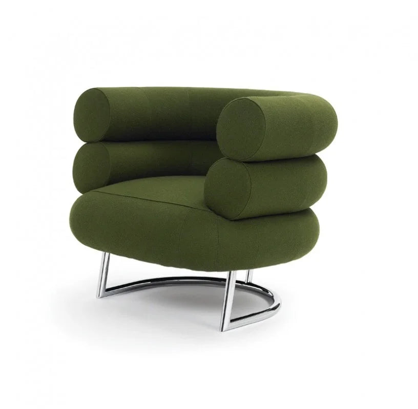 Cliff Teddy Fabric Chair With Stainless Steel Legs - Green
