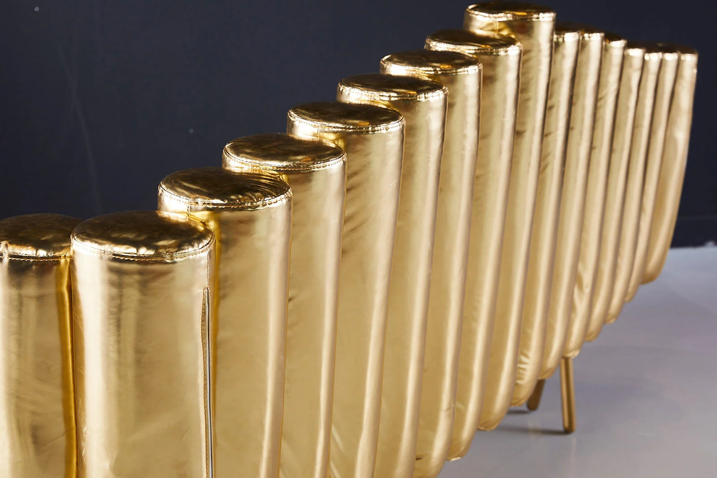 Cordelia Gold Sofa Cushion Closeup