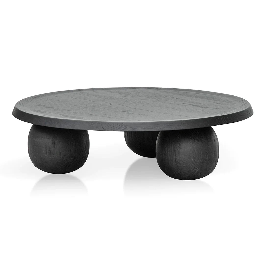 Elegant Elm Ball Coffee Table Black Display