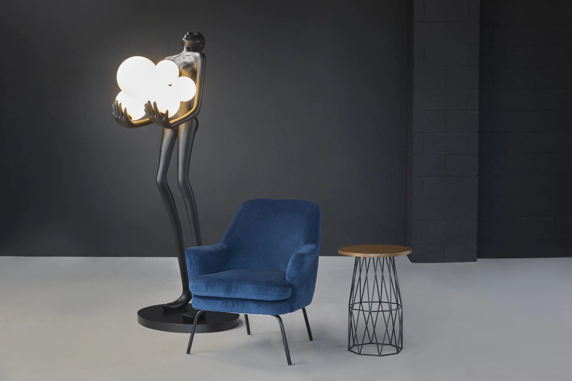 Elegant Lucian Lounge Chair - Living Room Setup