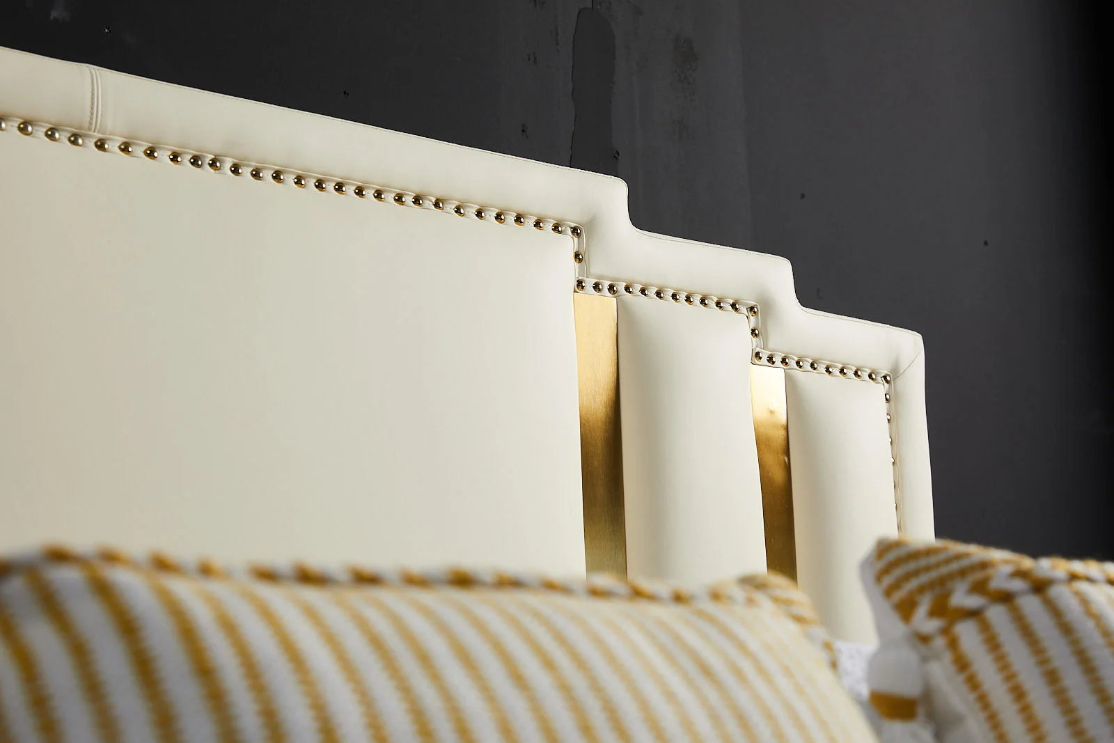 Flora Bed Head White Leather Craftsmanship