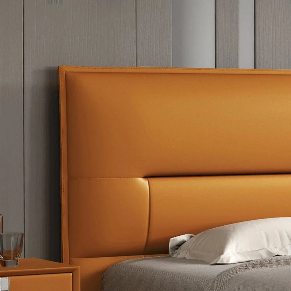 Fox Bed Headboard Detail Leatherwrk in Foxy Colour