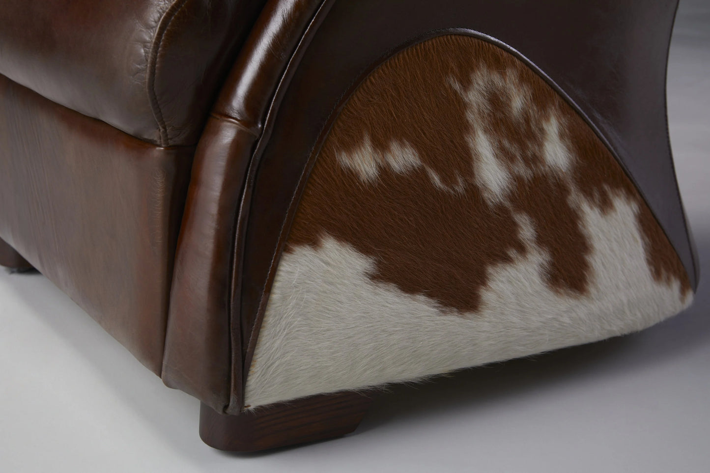 Genuine Cow Leather Detail on Coco Style Cowboy Chair