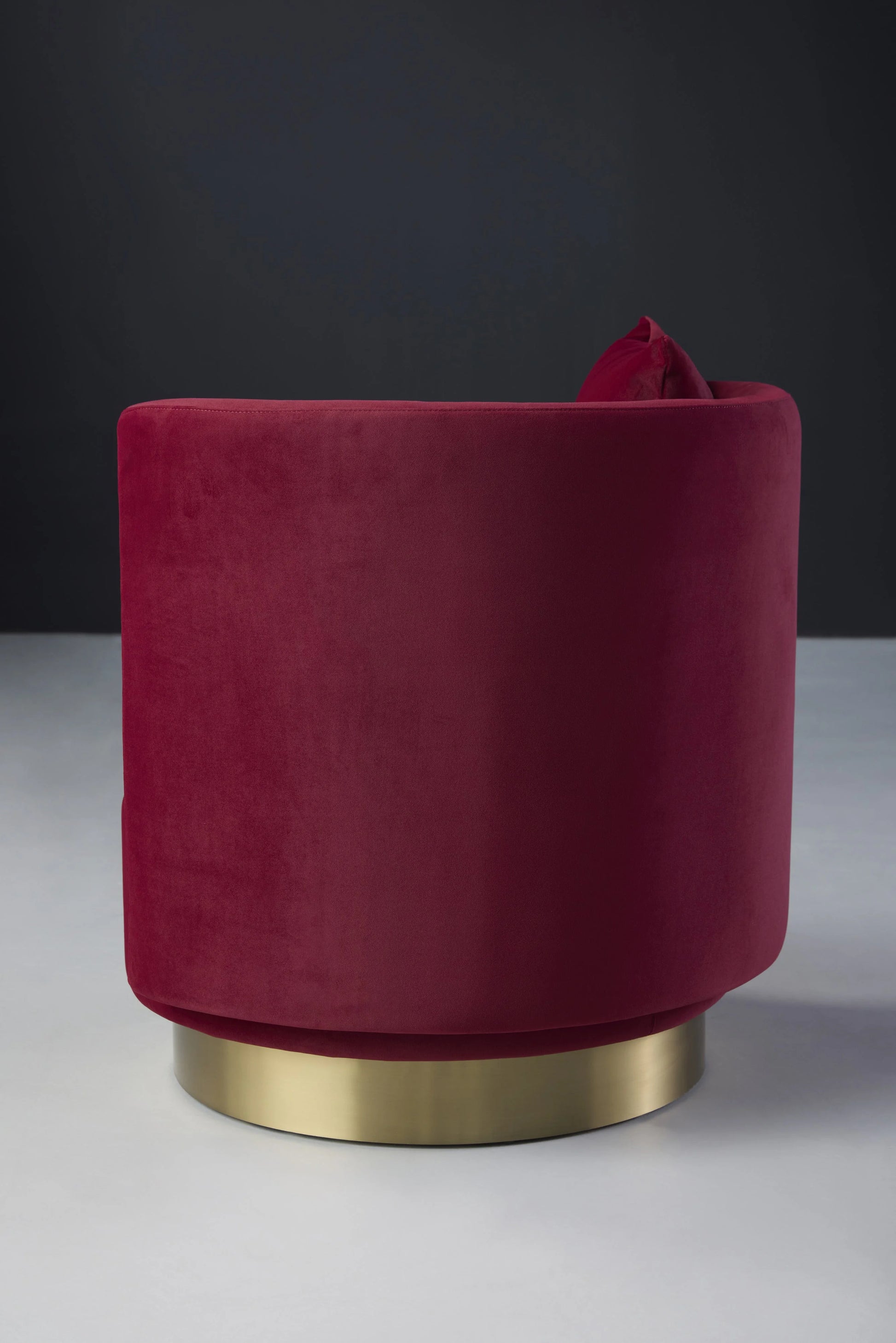 Gia Burgundy Sofa Red Back View