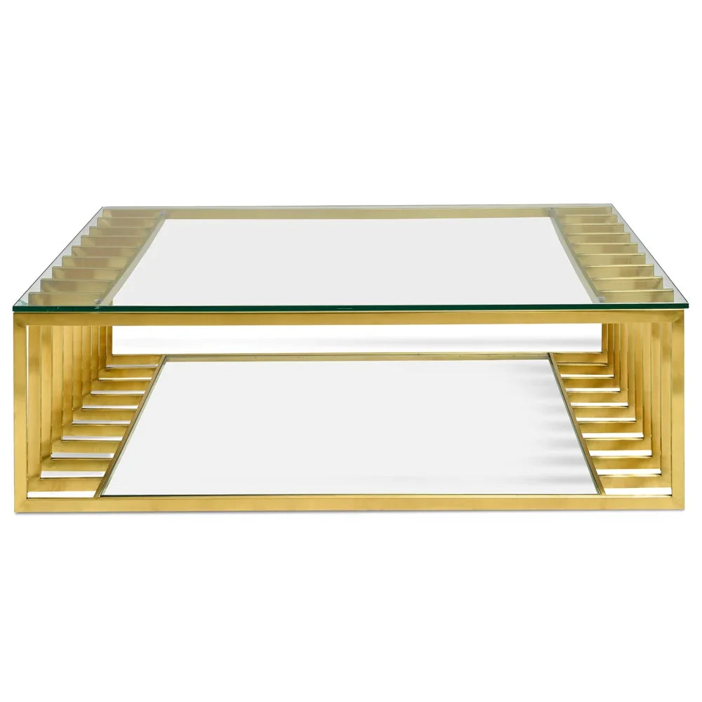 Glass Coffee Table With White Background