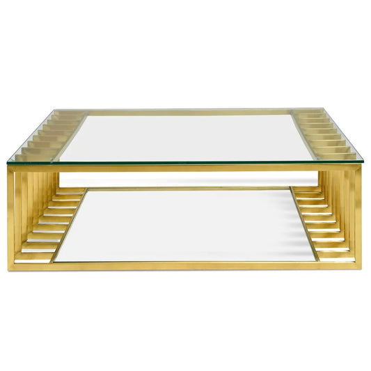 Glass Coffee Table With White Background