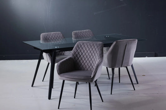 Hakon Dining Chairs Arranged Around Dining Table