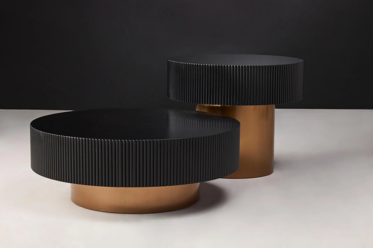 Hawck black coffee table with hidden drawer and modern style