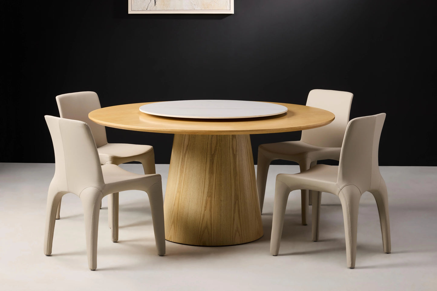 Hedda Light Wood 6 Seater Round Dining Table