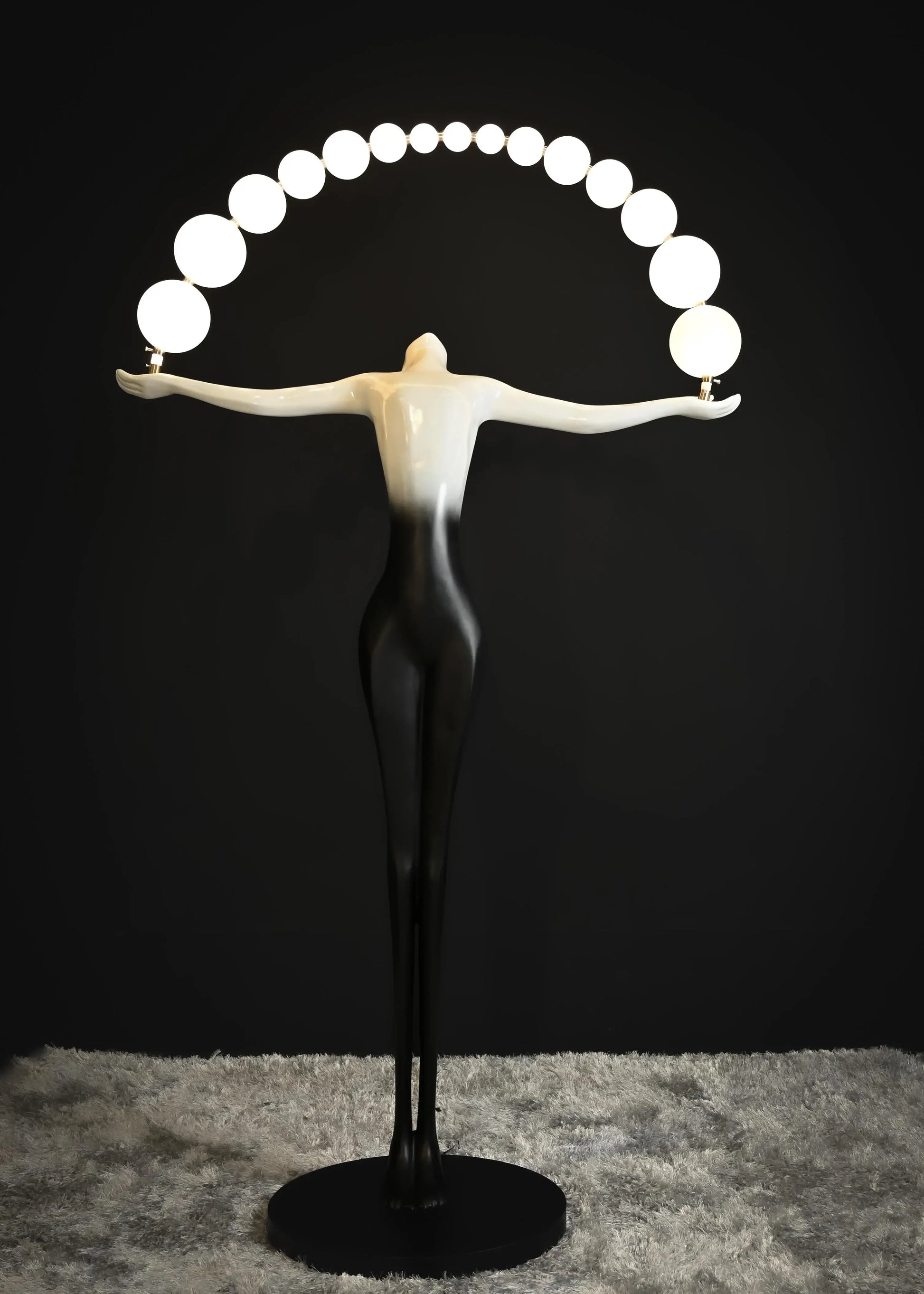 Horizon Floor Light Front View Elegant Display