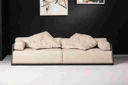 Hugo 3 Seater Taupe Sofa Front View