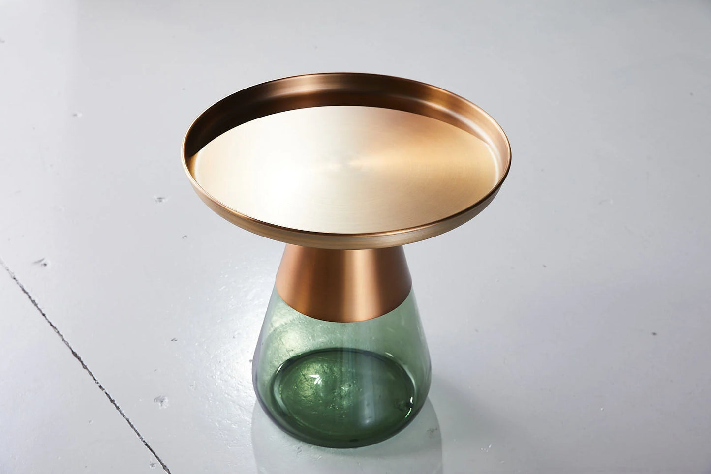 Iron Tray Side Table - Metalic Surface