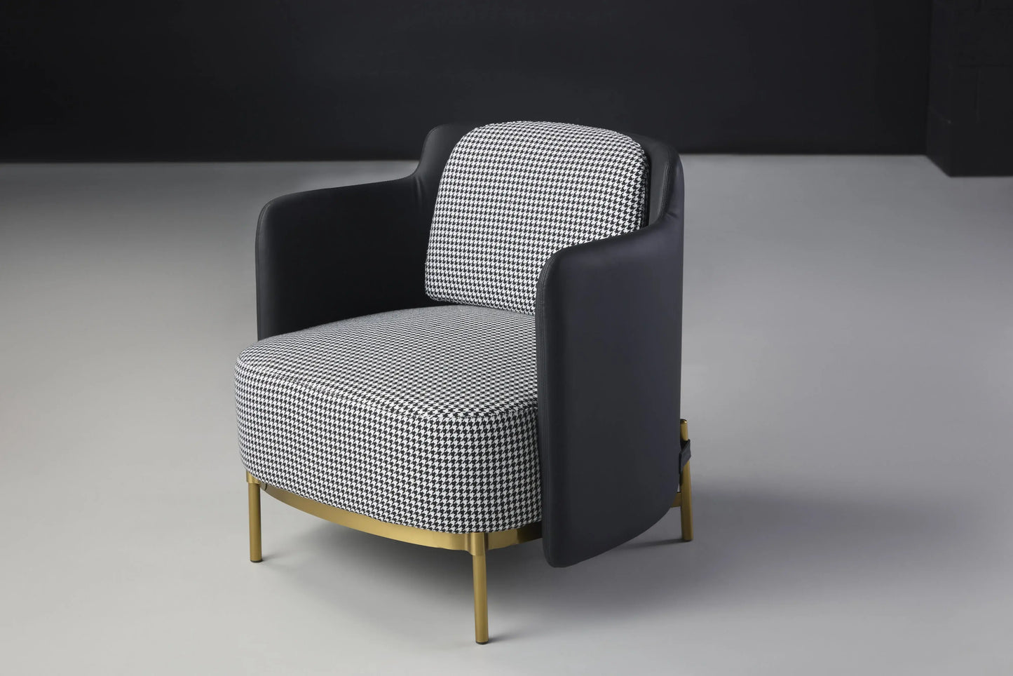 Kai Chair White and Black - Front View