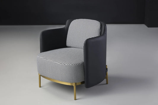 Kai Chair White and Black - Front View