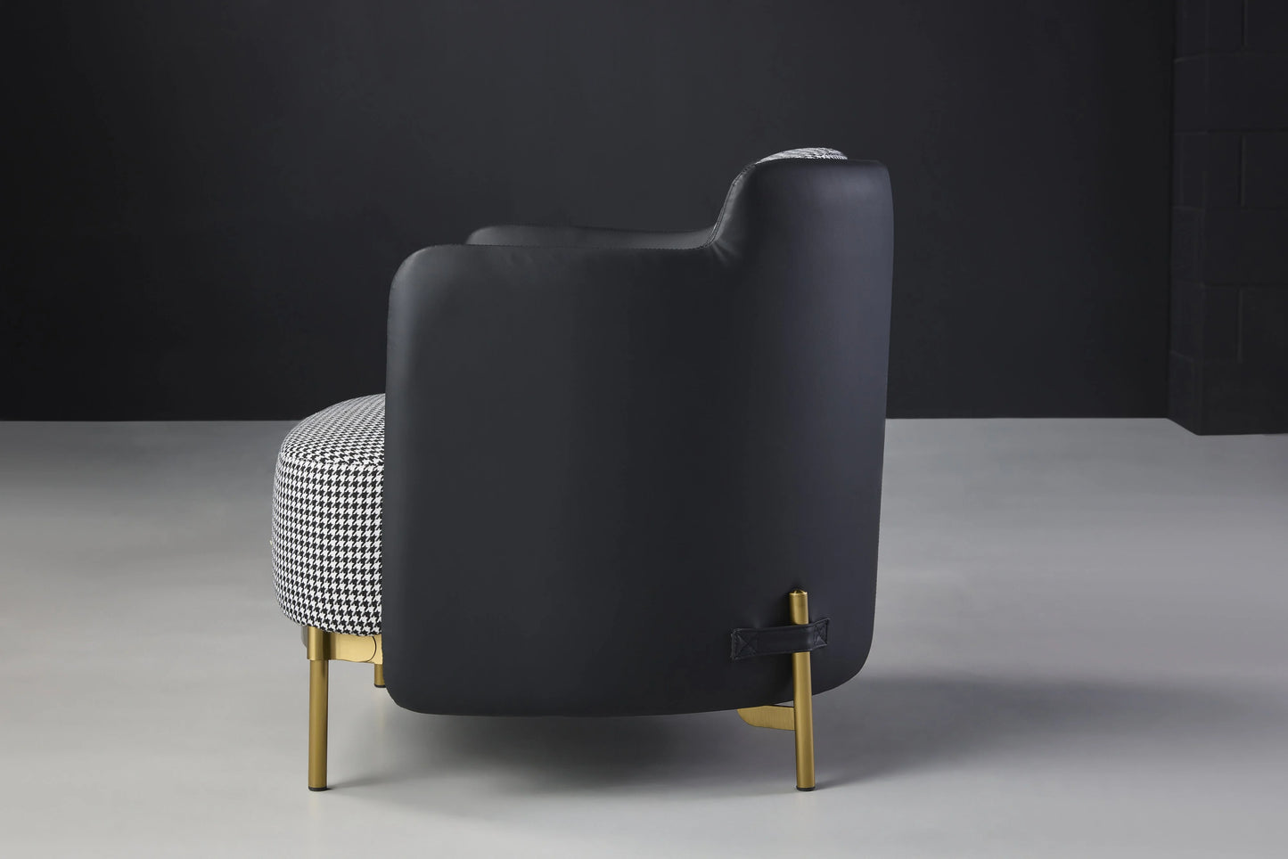 Kai Chair White and Black - Side View