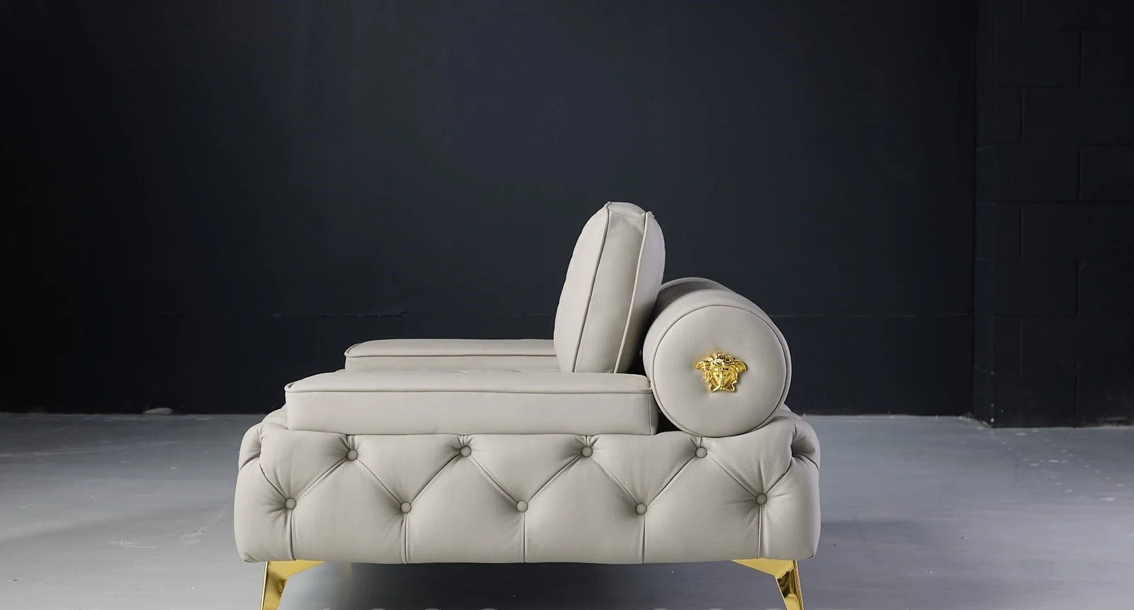 Mars 1 Seater Leather Sofa - Side View