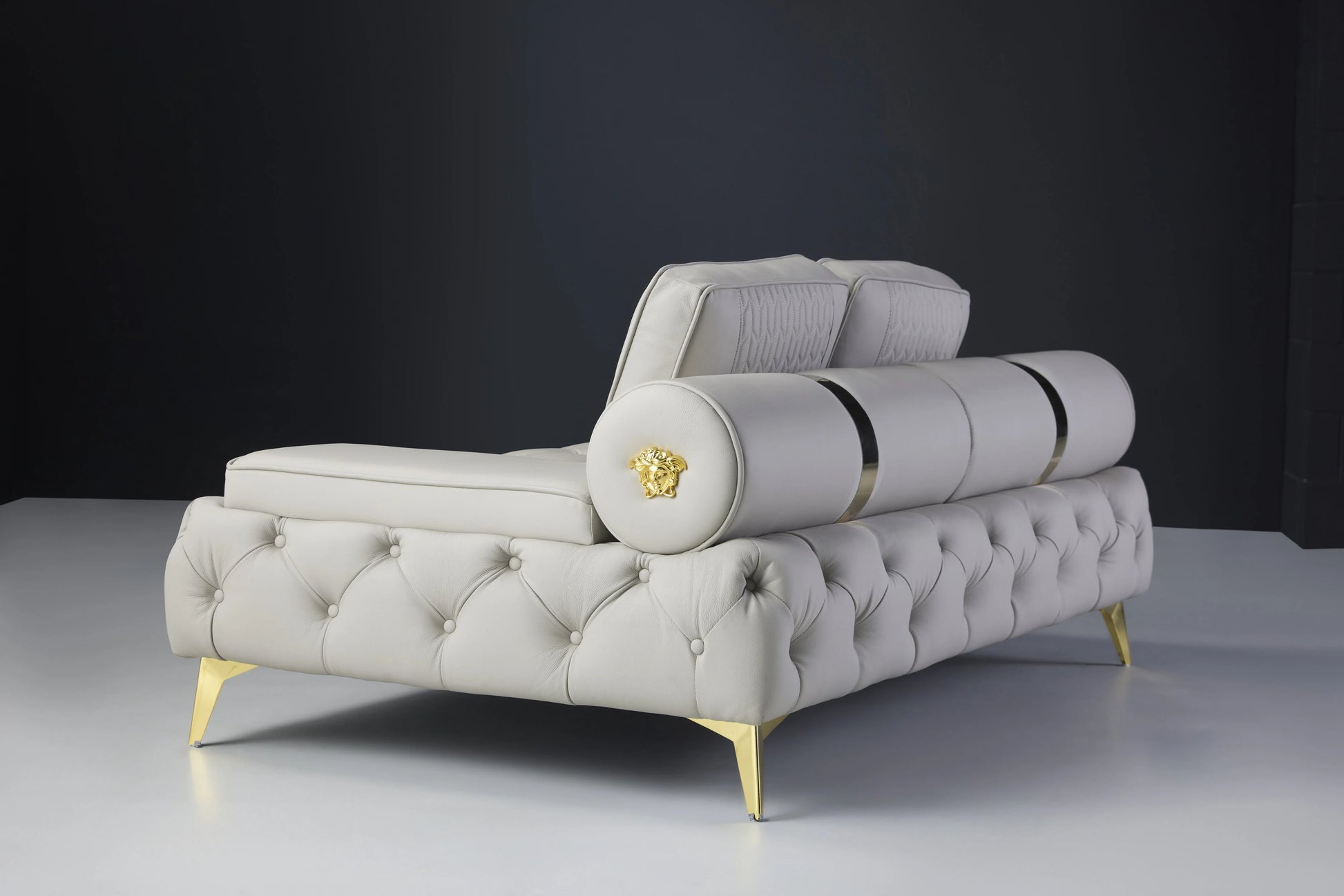 Mars 2 Seater Leather Sofa - Side View