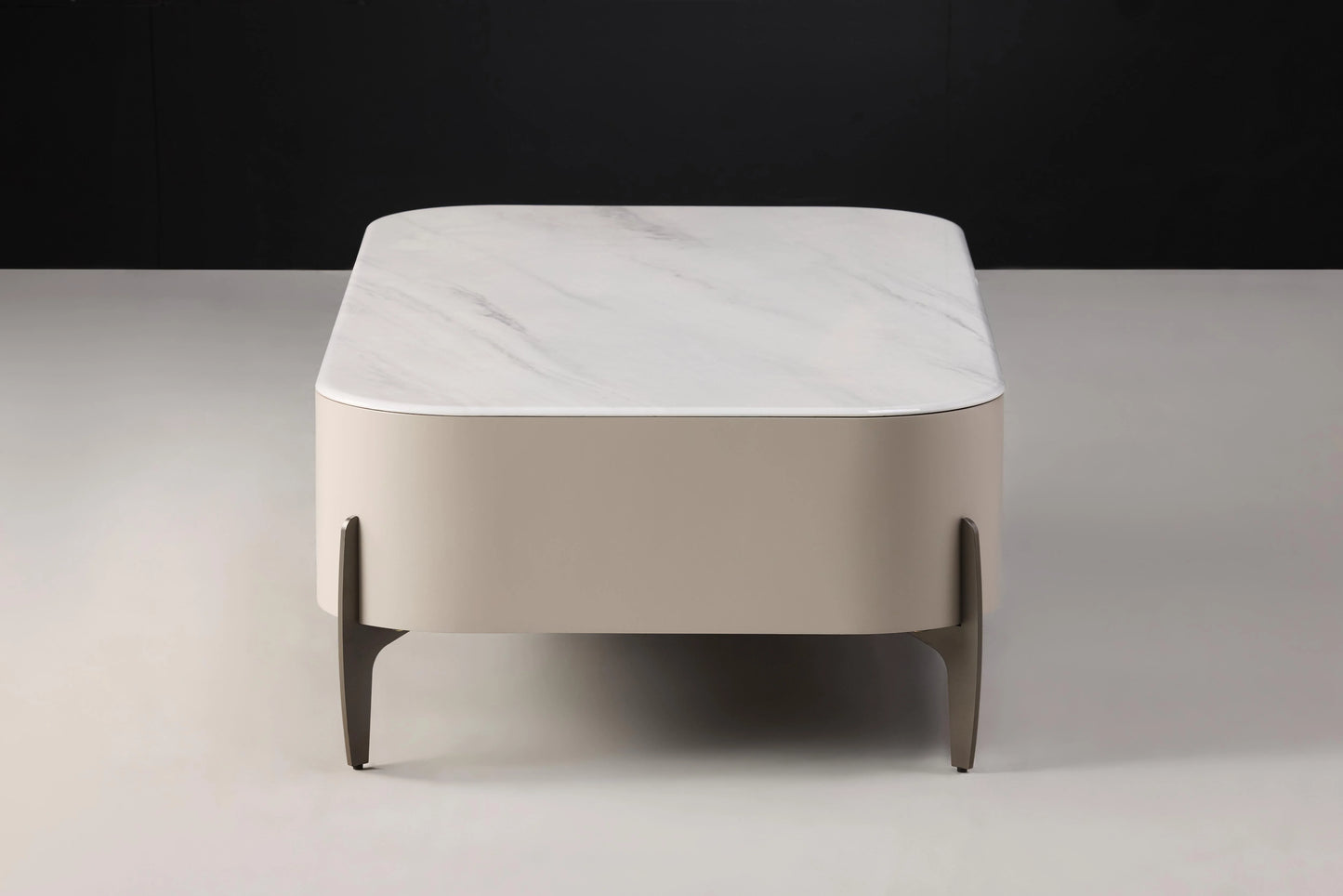 Maya Beige Tv Unit Side View - White