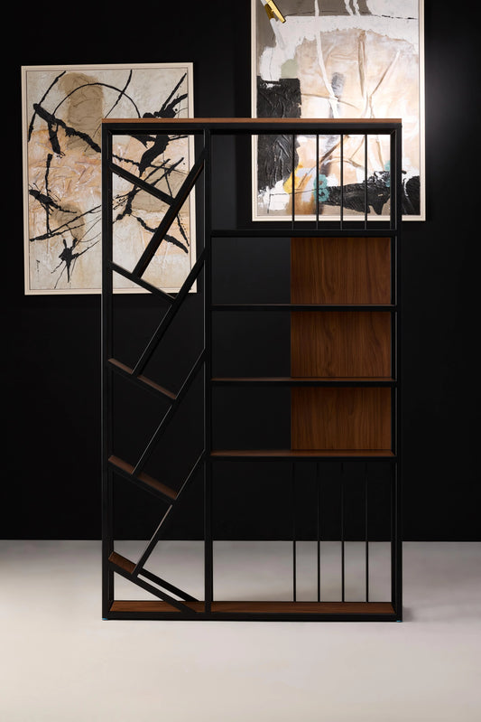MDF Diagonal Bookshelf - Front View