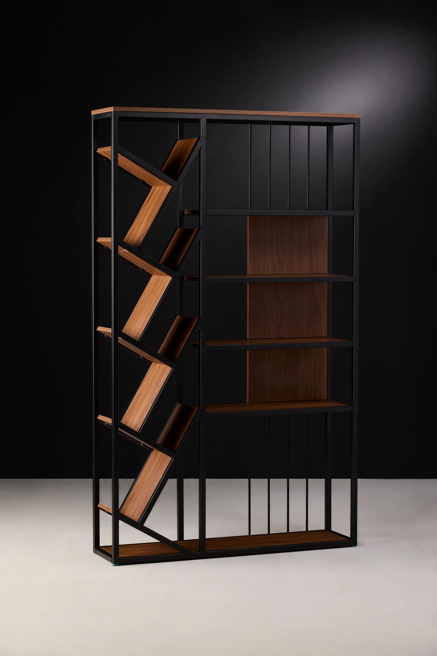 MDF Diagonal Bookshelf - Side View