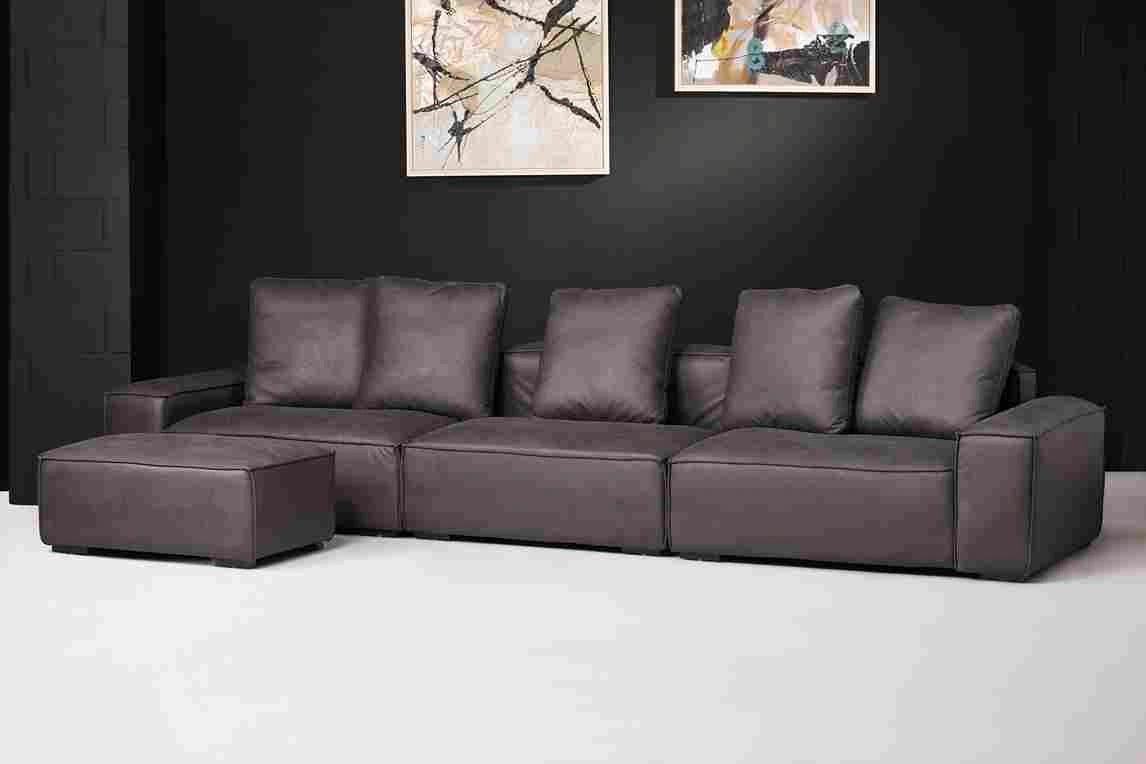 Nico 3 Seater Charcoal Sofa Room Decoration
