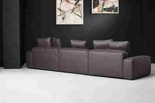 Nico 3-seater Sofa in Charcoal - Back View