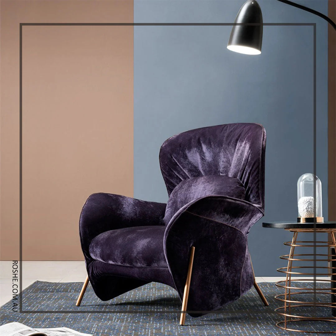 Onyx Velvet Chair - Dark Blue