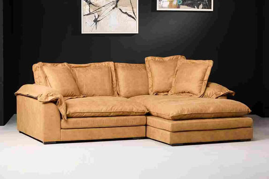Otto 3-seater Tan Sofa - Display Setup