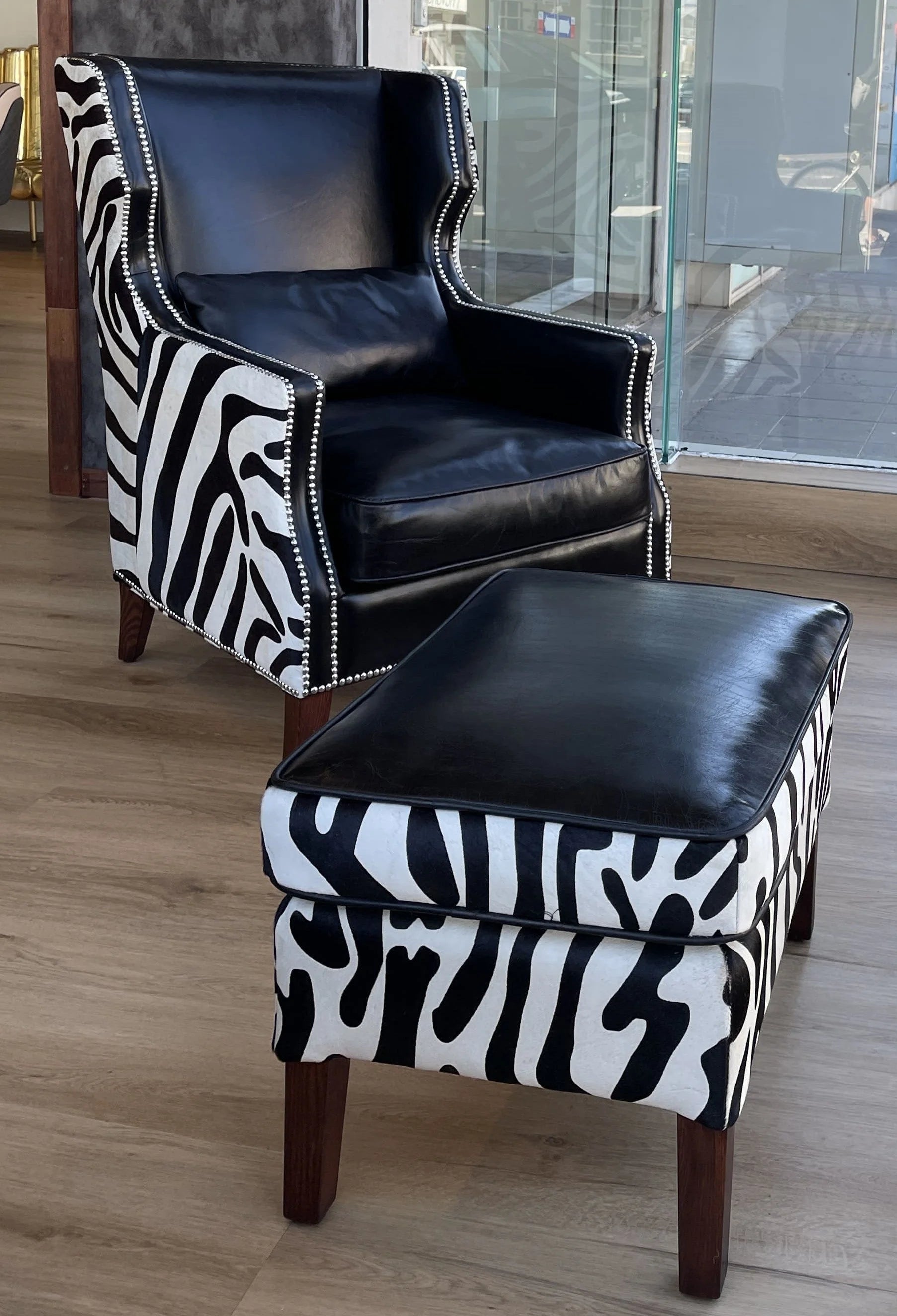 Ottoman Zebra Seat and Stool
