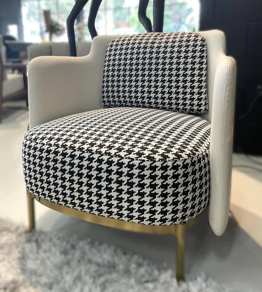 Paris 1 Seat Black & White Pattern