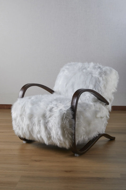 Plush White Moss Chair Display