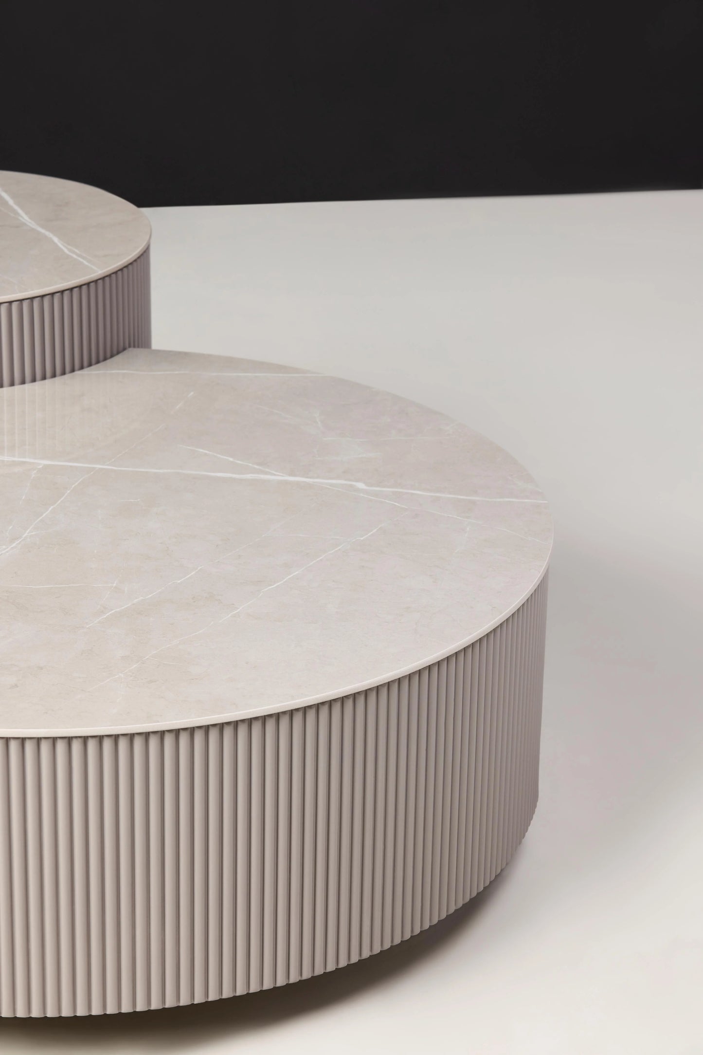 Puck Mdf Coffee Table - Grey Marble