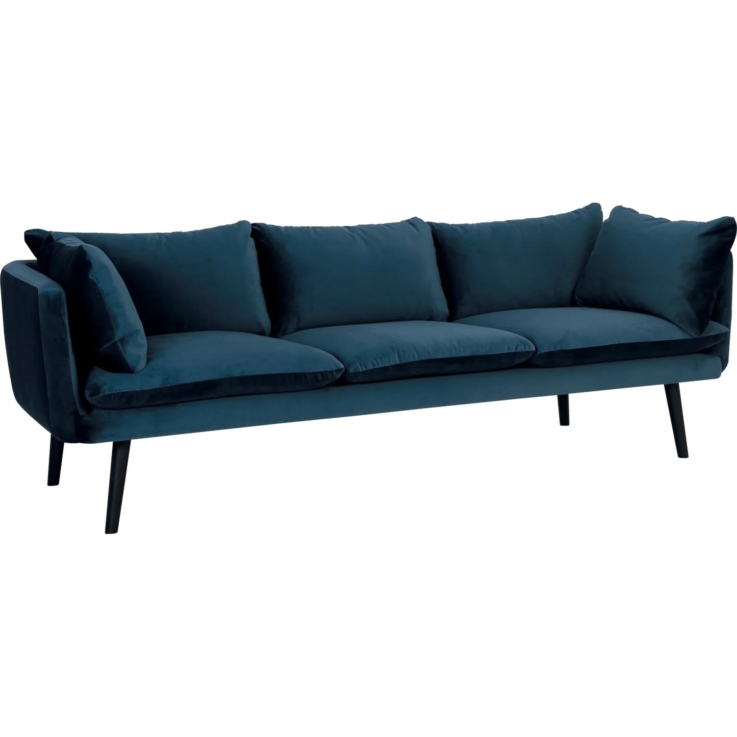 Sable 3 Seater Green Velvet Sofa Display