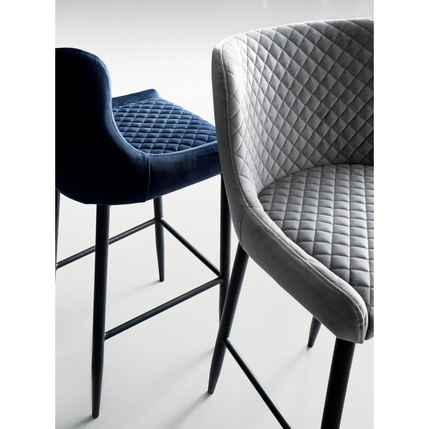 Saskia Grey & Blue Counter Chair Display