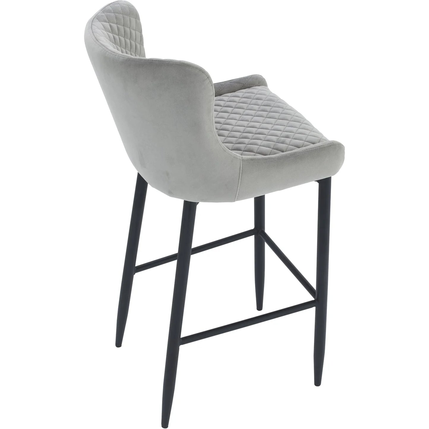 Saskia Grey Counter Chair - Side View