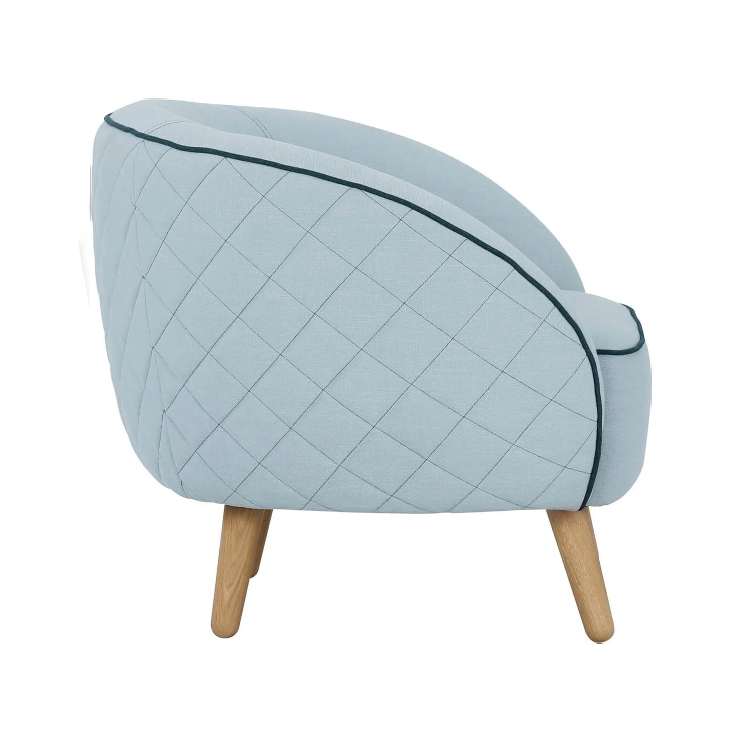 Stylish Brat Aquamarine Lounge Chair - Side View