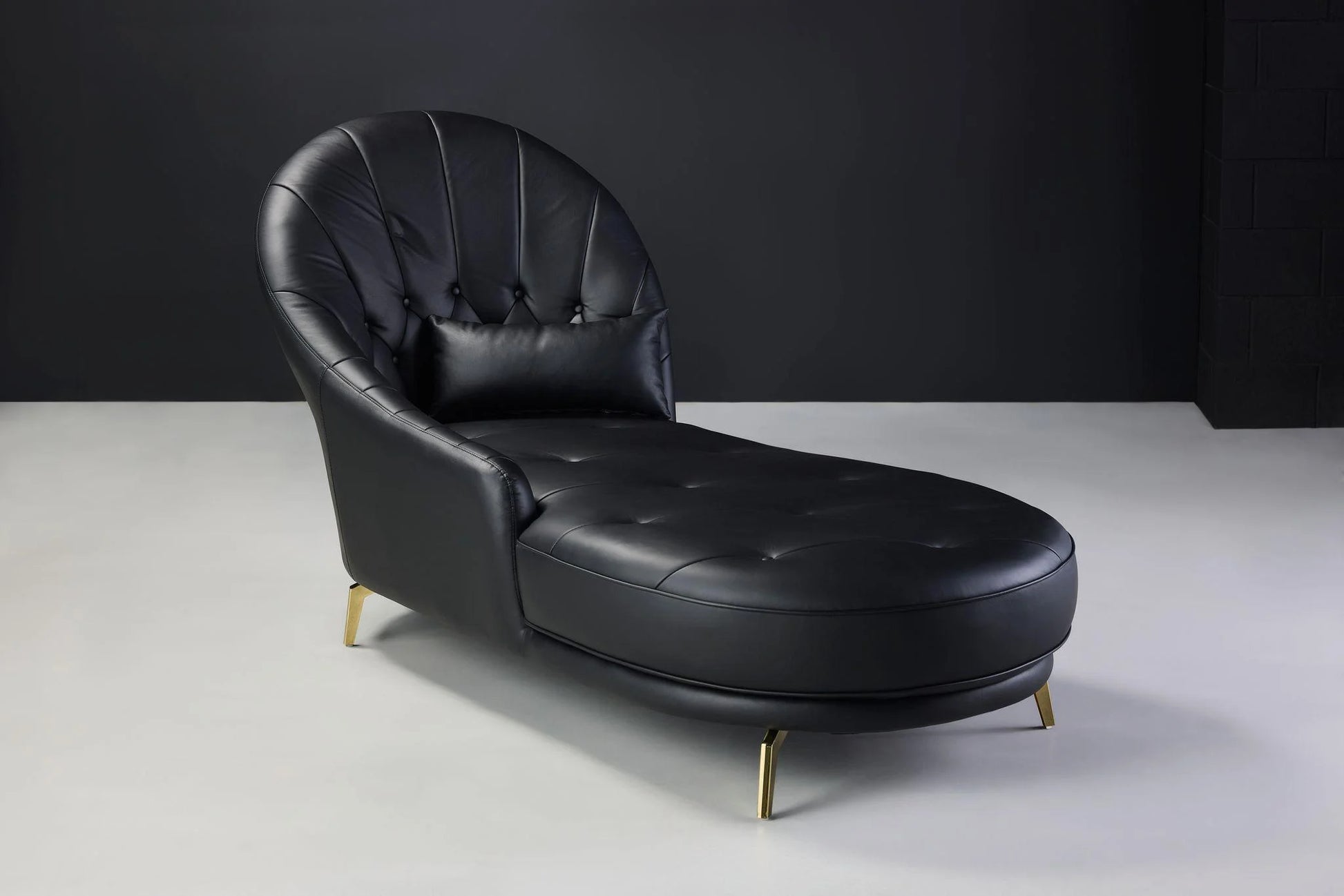 Stylish Rowan Black Leather Sofa Display