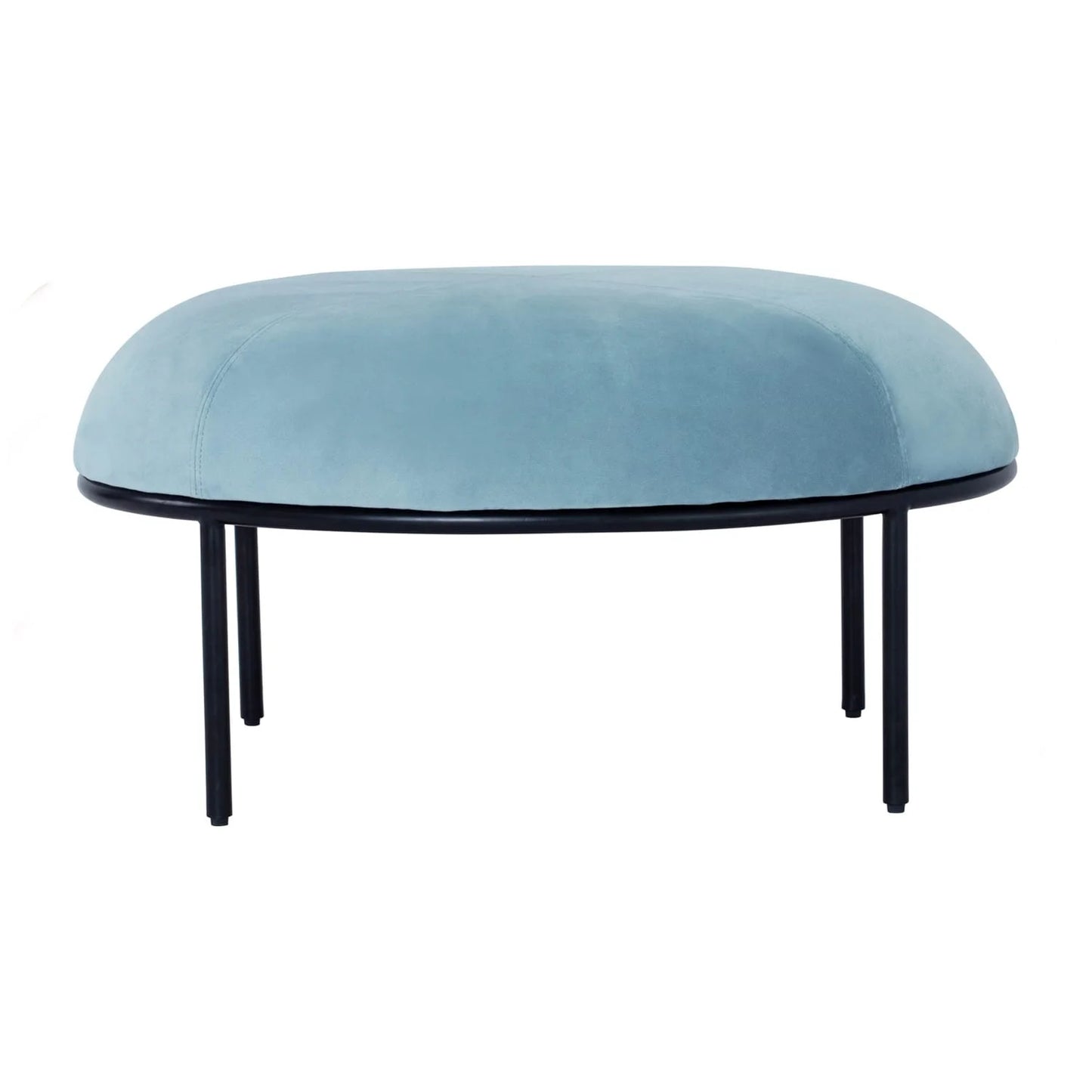 Vamos Oval Ottoman - Stylish Design in Blue
