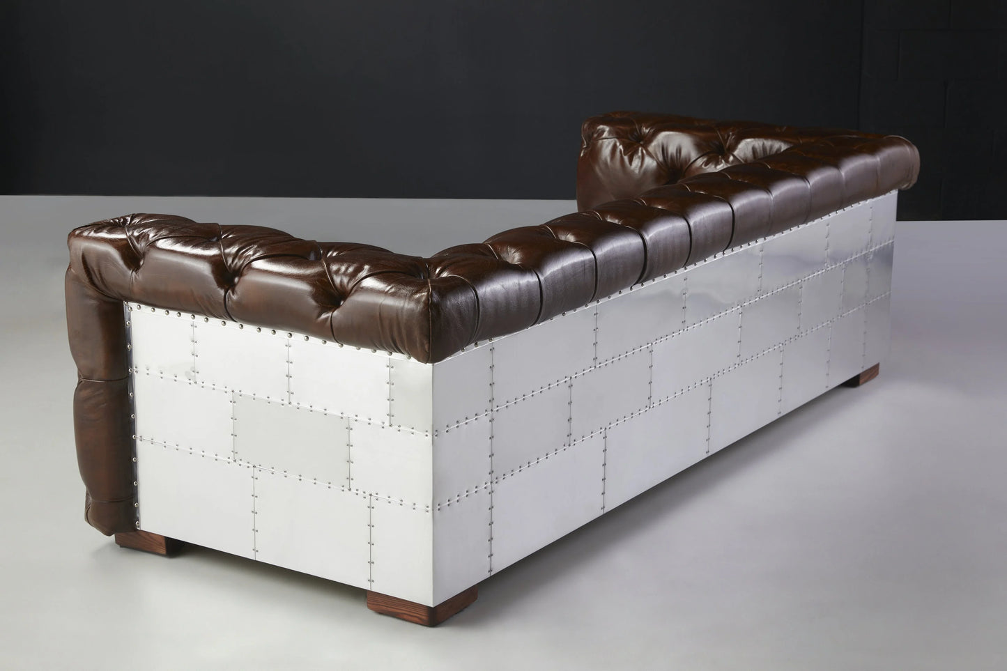 Vintage Chesterfield 3 Seater Sofa - Back View
