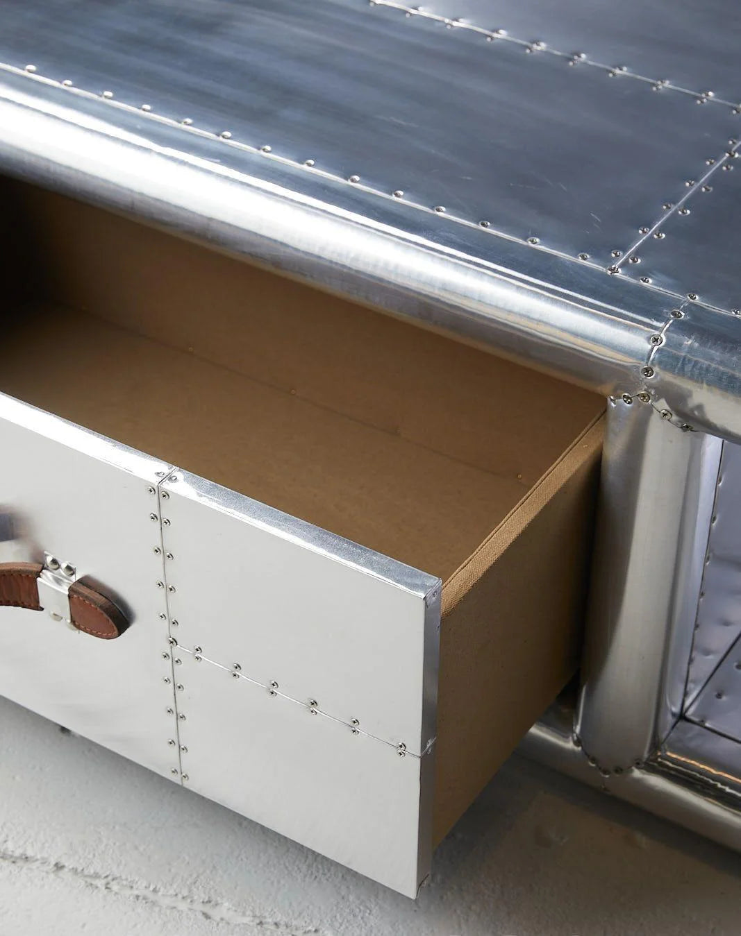Vintage Style Coffee Table Hidden Drawer