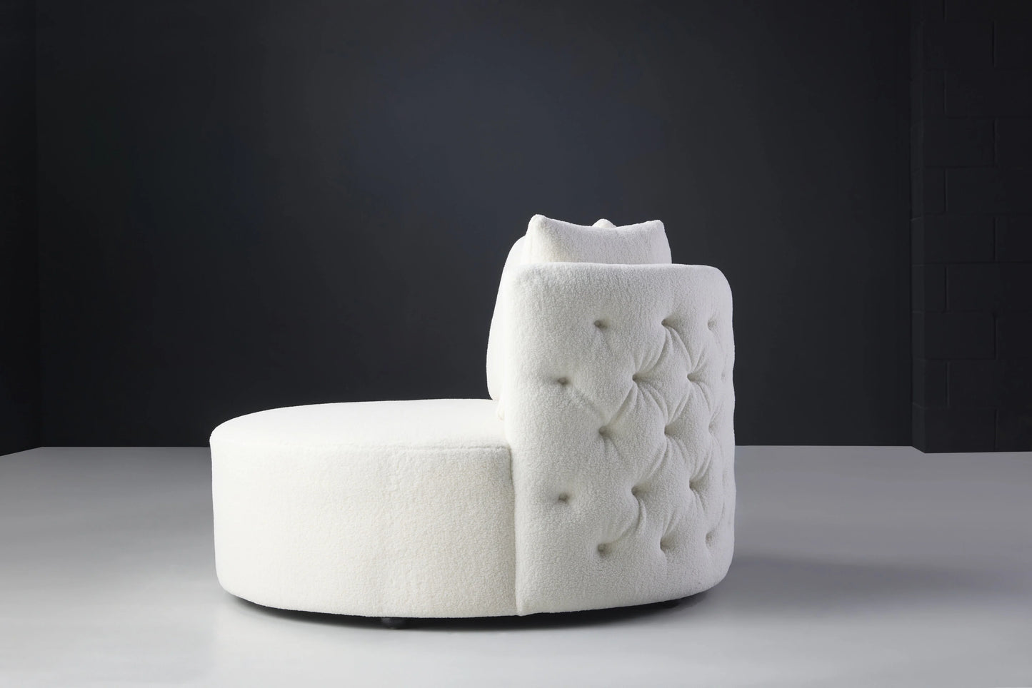 Violet Chair With Soft White Teddy Details