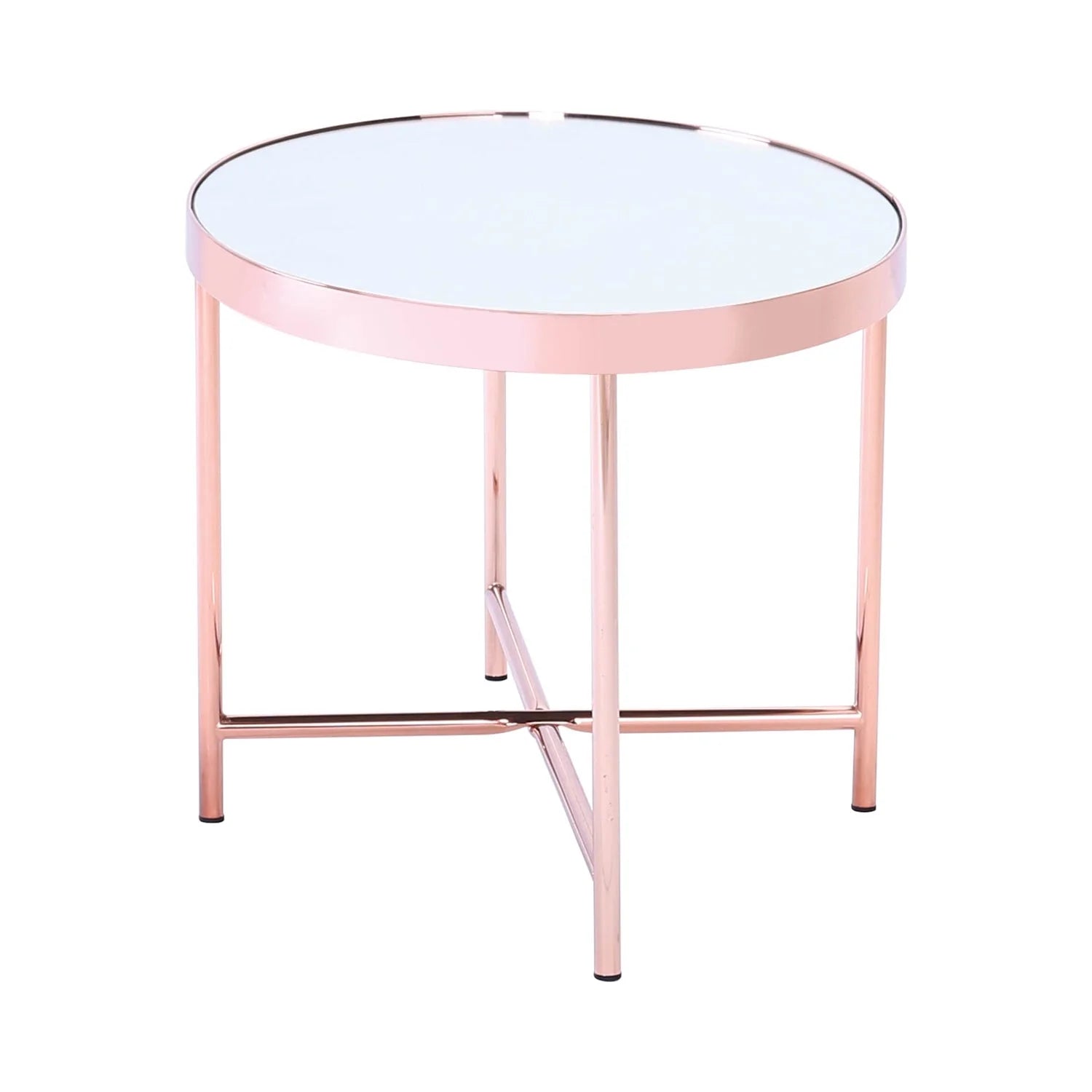 Xander Round Mirror Top Copper Coffee Table