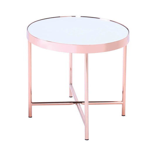 Xander Round Mirror Top Copper Coffee Table