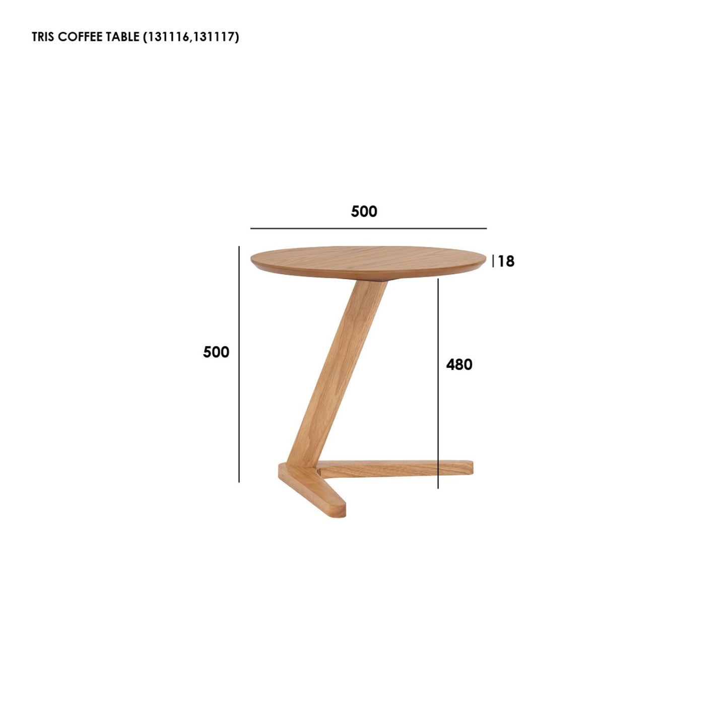 TRIS ROUND COFFEE TABLE  Bege color