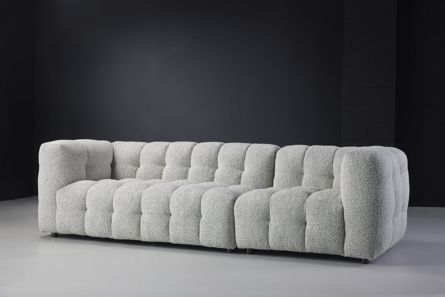 Aria teddy fabric 3 seater sofa