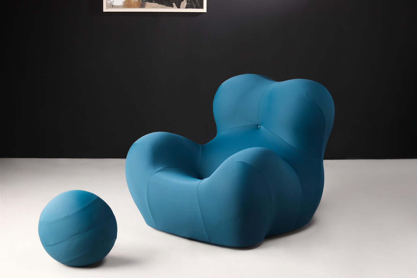 The Milan Single Sofa Chair with ottoman Ball