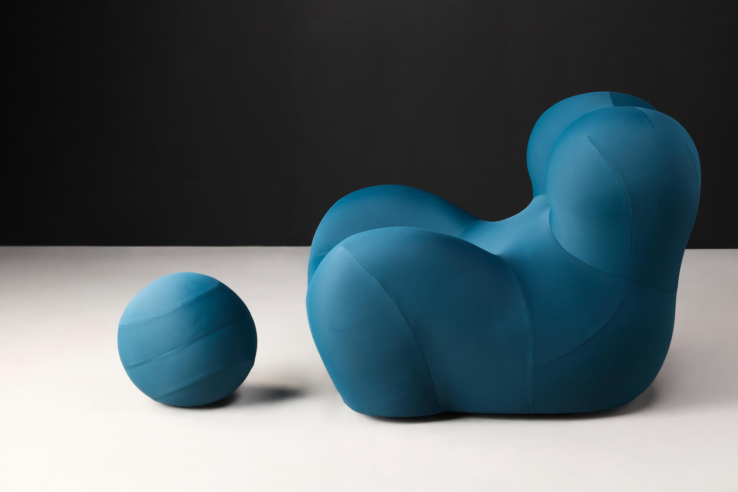 The Milan Single Sofa Chair with ottoman Ball