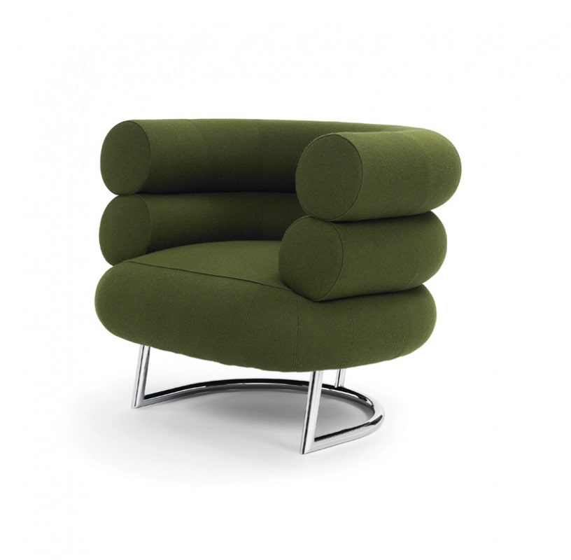 Cliff Teddy Fabric Chair With Stainless Steel Legs